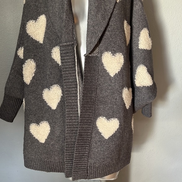 SAACHI RIBBED HEART CARDIGAN one size - Picture 9 of 12